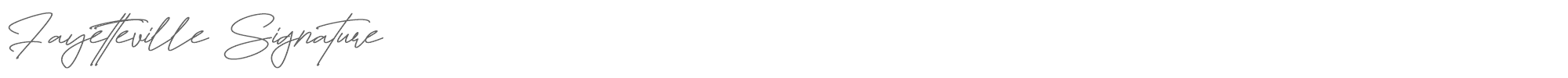 Sample characters Fayetteville Signature Font